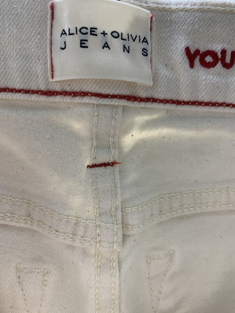 Alice + Olivia BEAUTIFUL VEGAN PATCHWORK JEAN - Picture 11 of 12